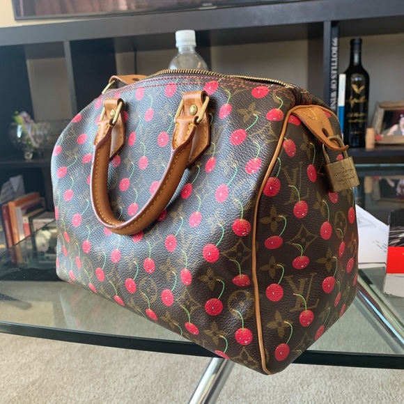 LOUIS VUITTON π Speedy 25 Monogram Cerises Cherry π - Picture 5 of 17